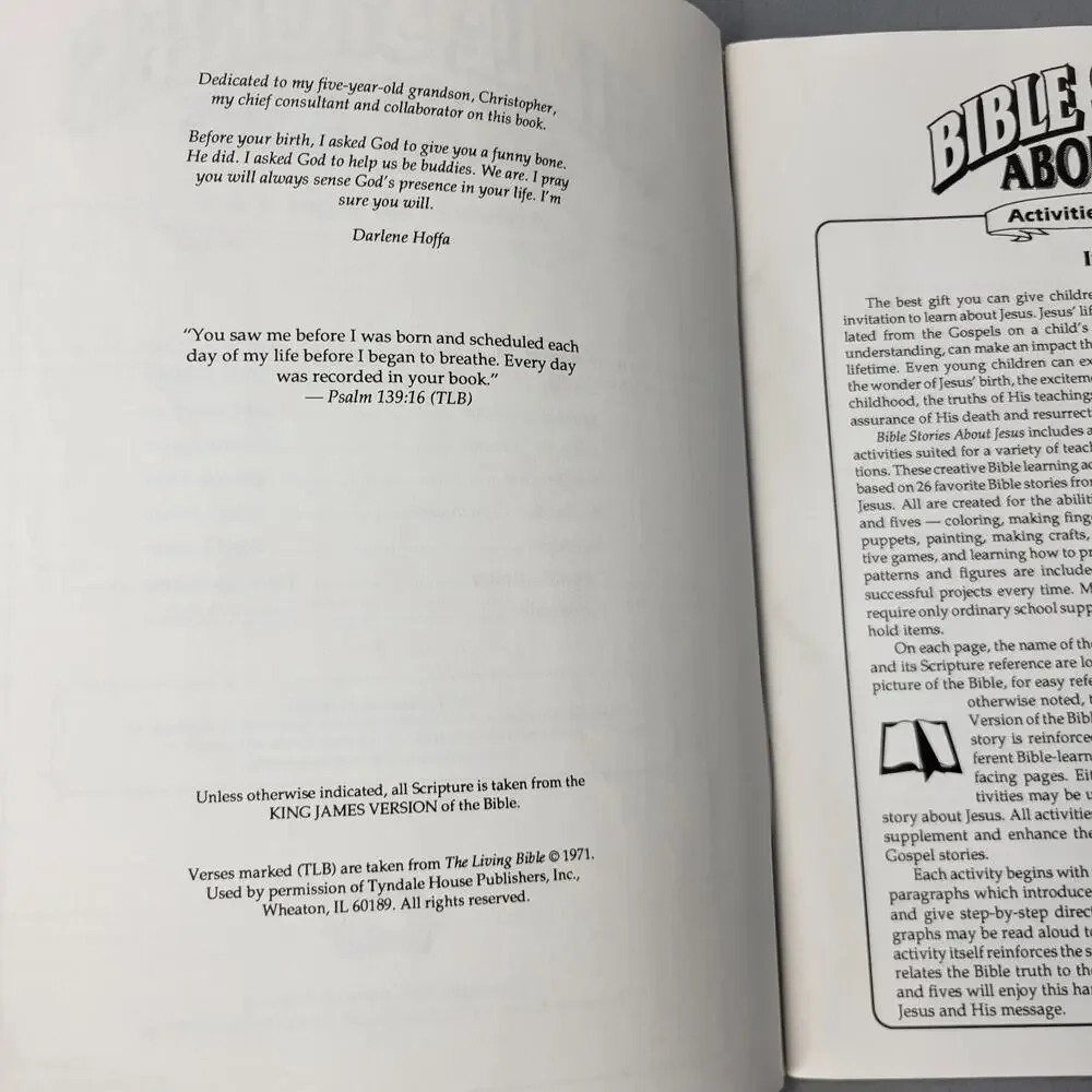 Bible Stories about Jesus Activities Book by Darlene Hoffa 1995 Paperback Kids - Picture 3 of 16